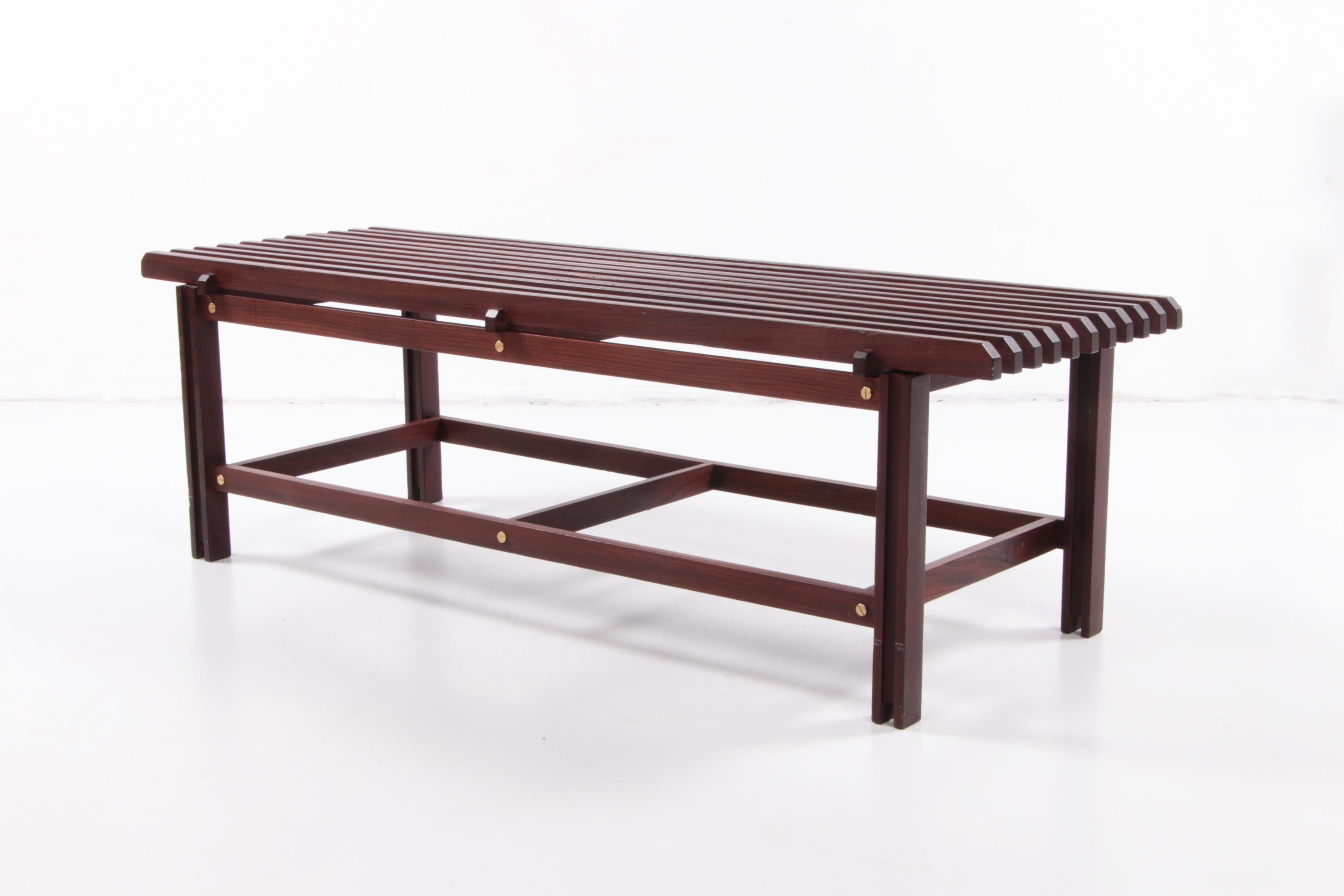 Ico & Luisa Parisi Designed Wooden Bench Made in Italy in 1960 1