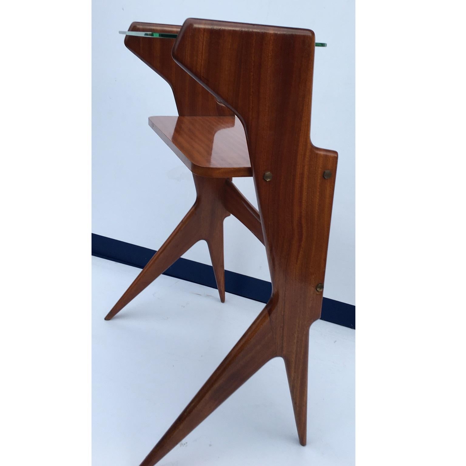 Ico & Luisa Parisi Mahogany Table, Nightstand, Italian, Midcentury, 1950s 2