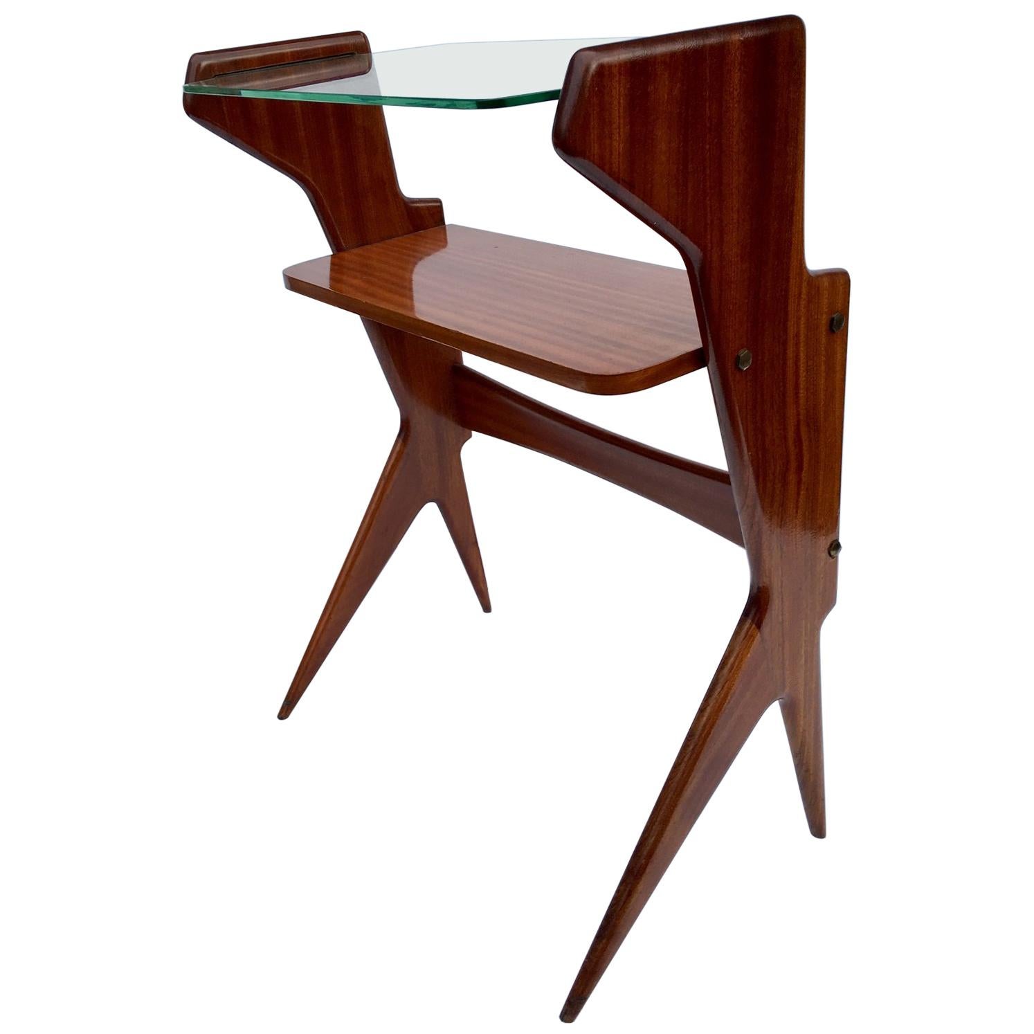 Ico & Luisa Parisi Mahogany Table, Nightstand, Italian, Midcentury, 1950s