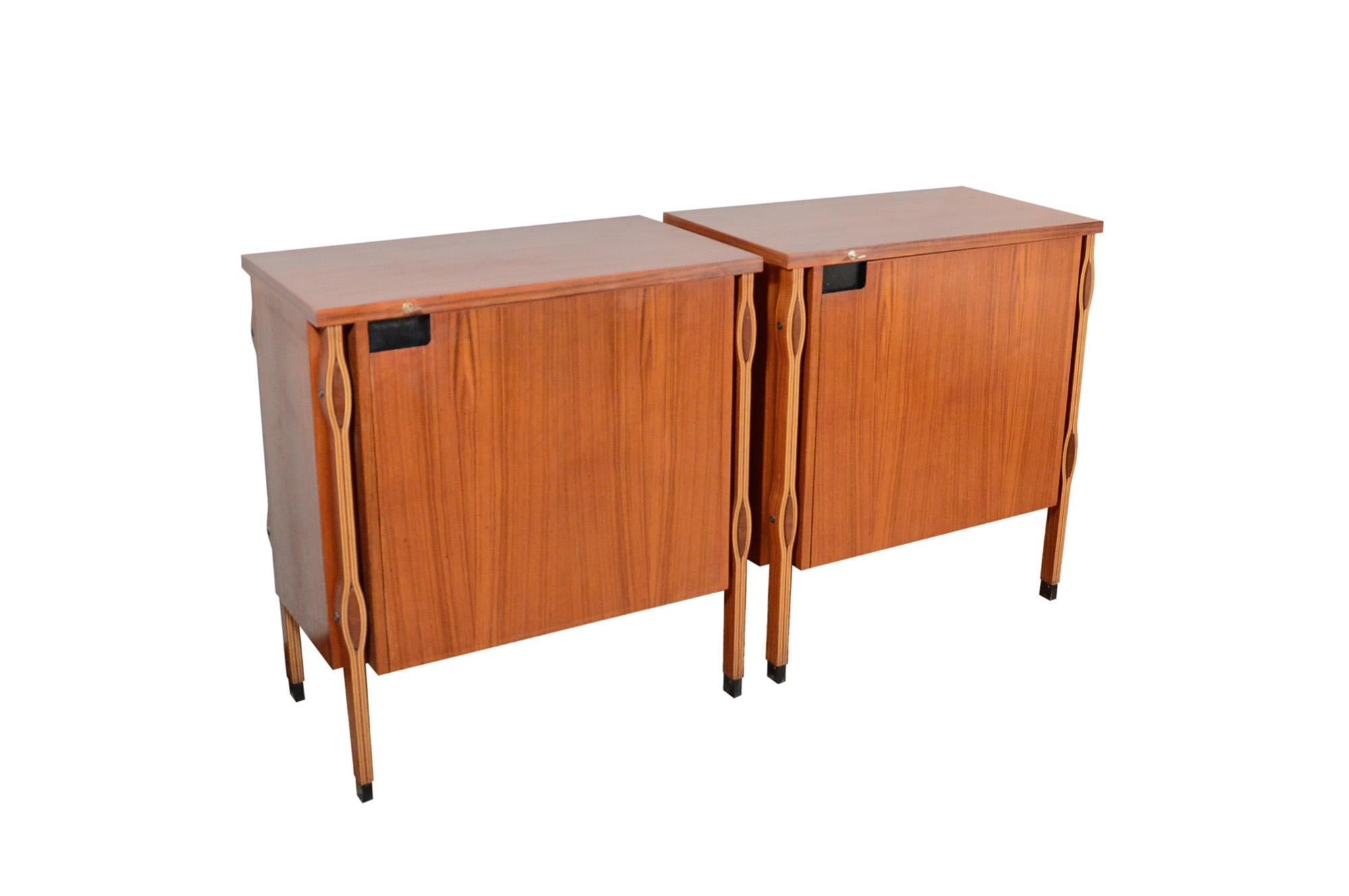 Mid-Century Modern Ico & Luisa Parisi Taormina Teak Credenza Cabinets for MIM, 1958 For Sale