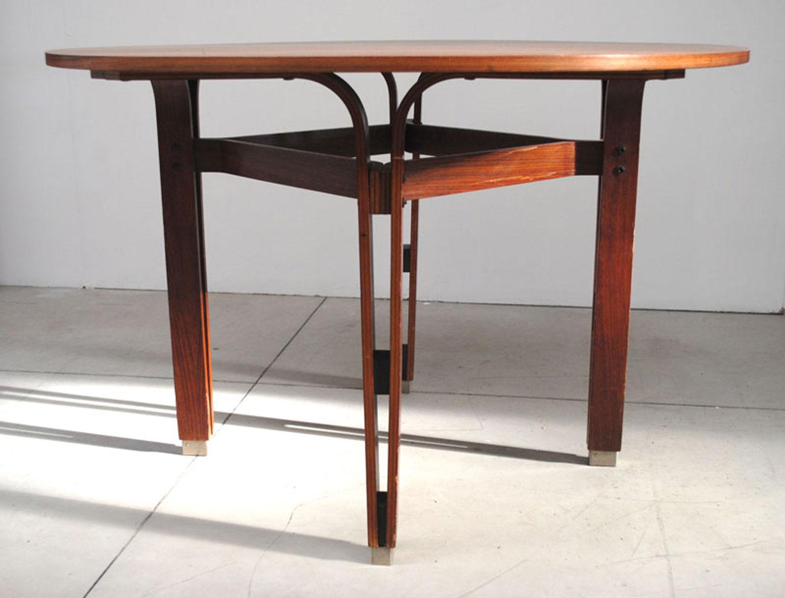 20th Century Ico & Luisa Parisi Vintage Round Wooden Table Olbia Model Italian Midcentury