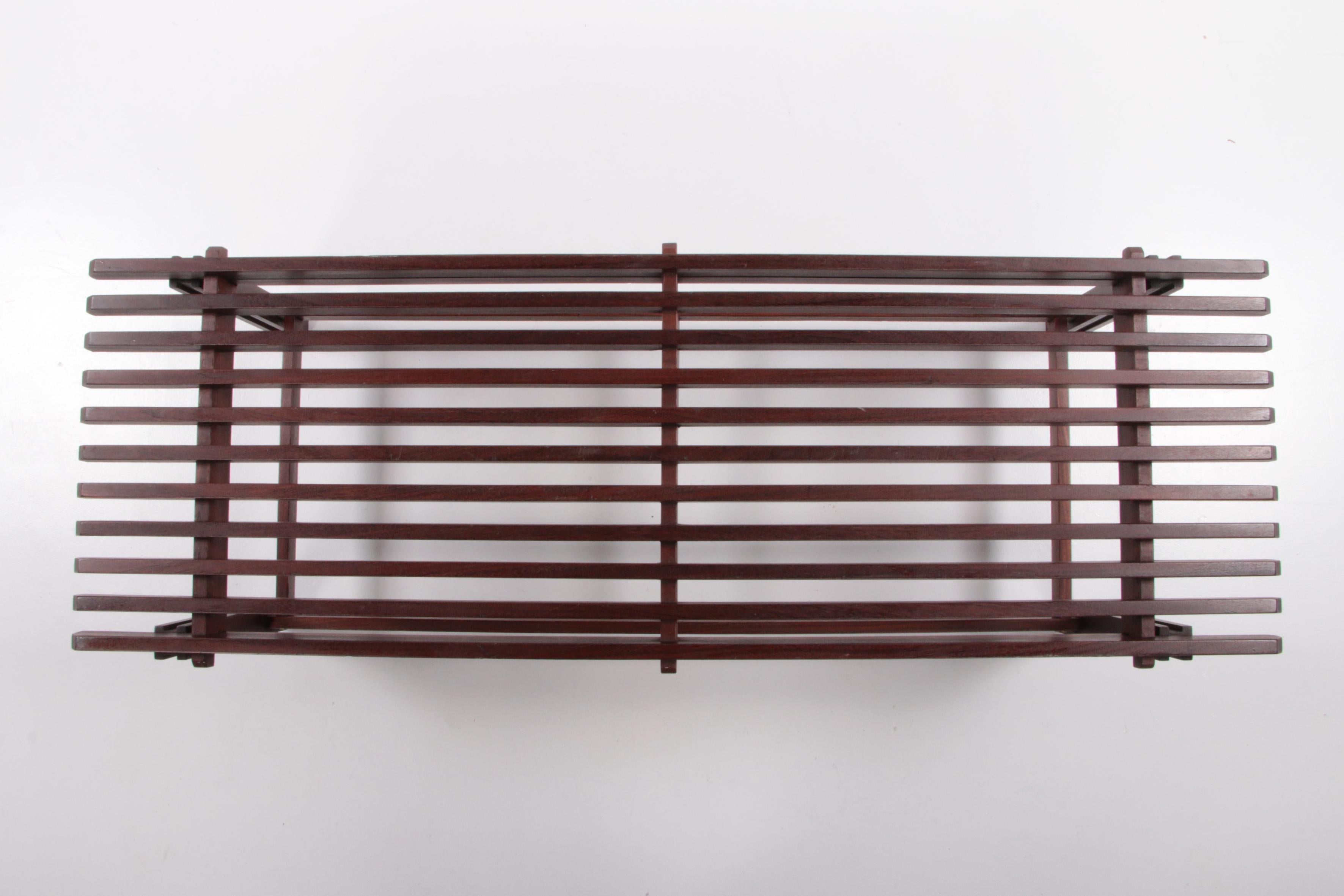 Ico & Luisa Parisi Banco de madera vintage, diseño italiano 1960 4