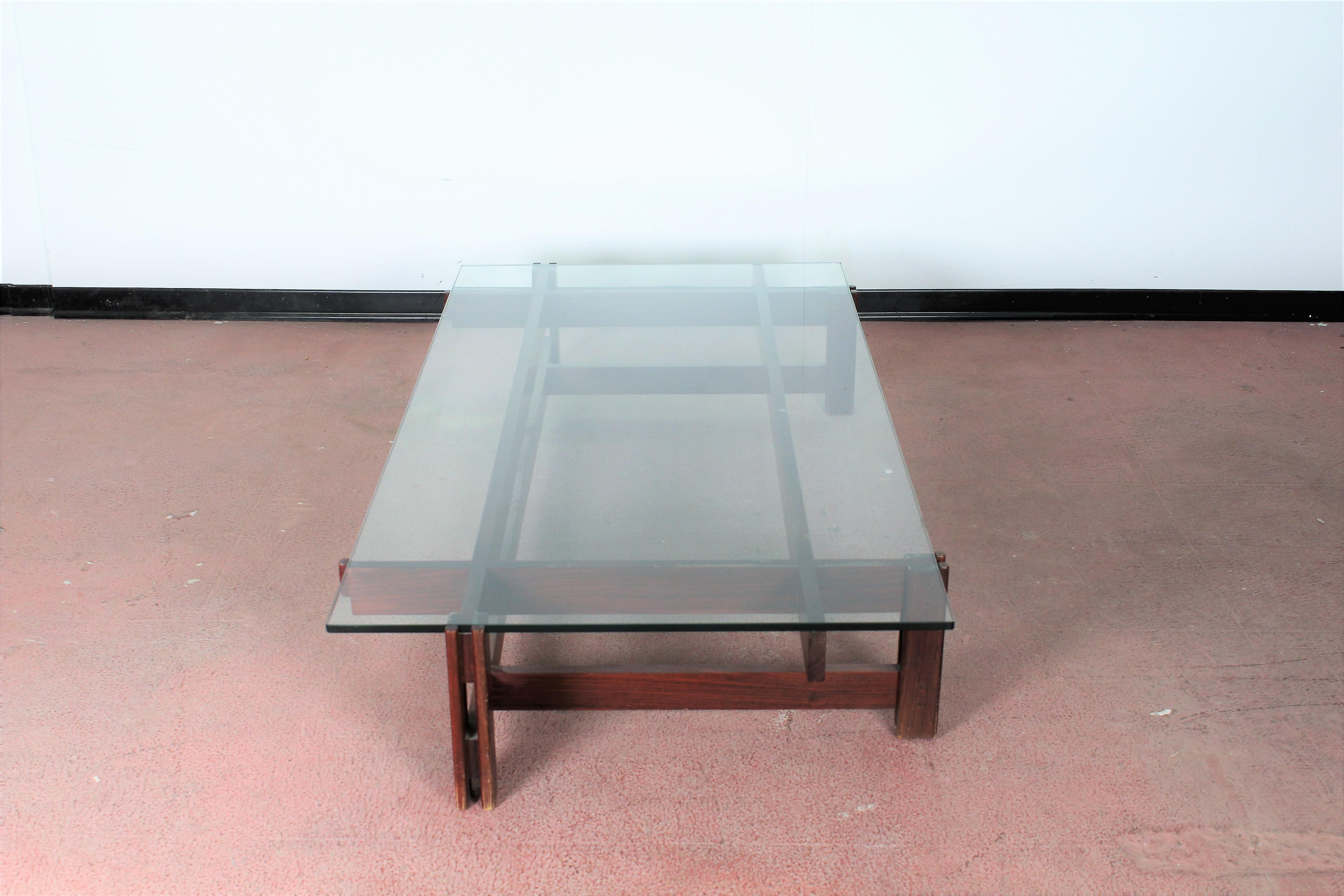 Midcentury Ico Parisi for Cassina Wood and Glass Coffee Table mod.751 , 60s Italy 4