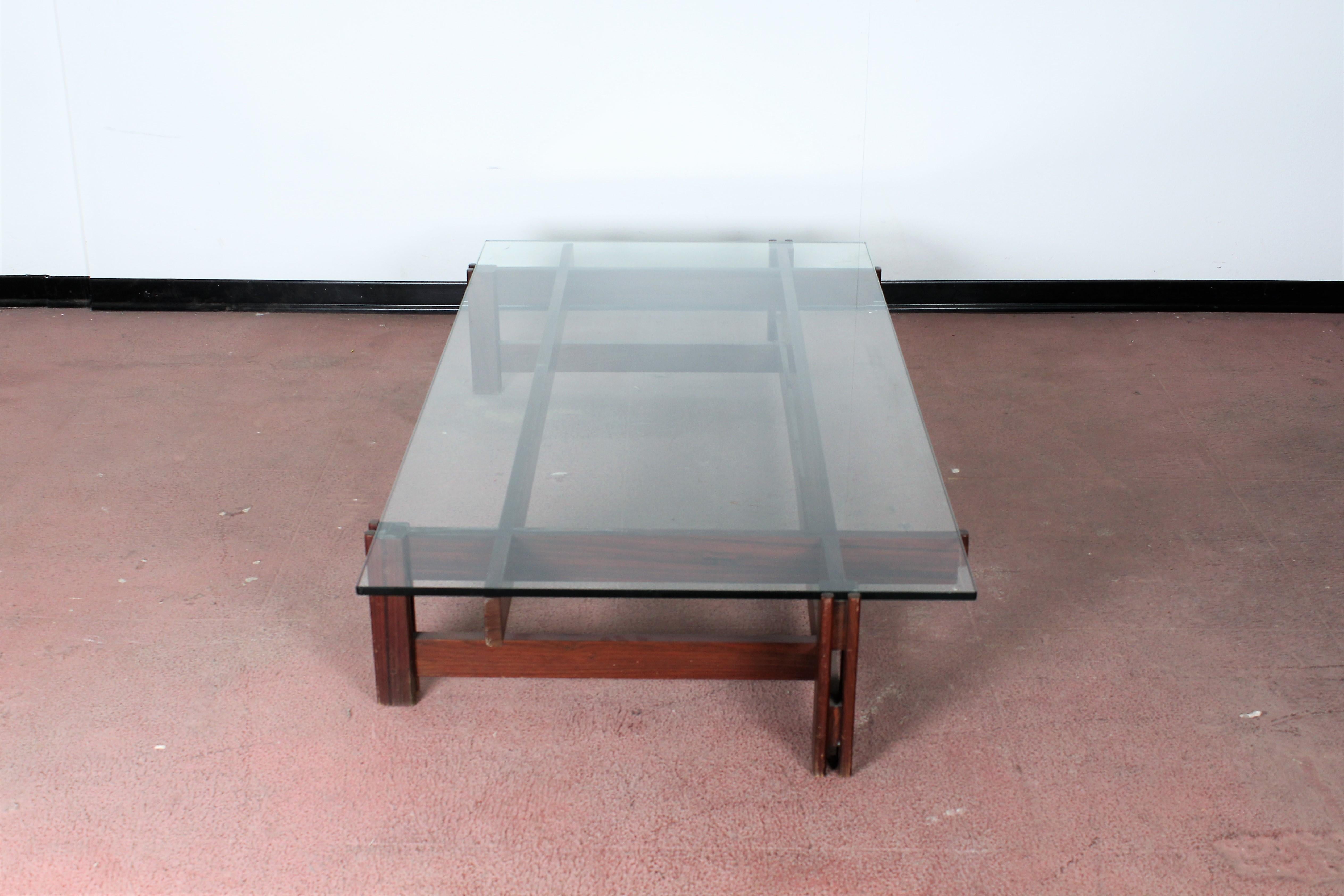 Mid-20th Century Midcentury Ico Parisi for Cassina Wood and Glass Coffee Table mod.751 , 60s Italy