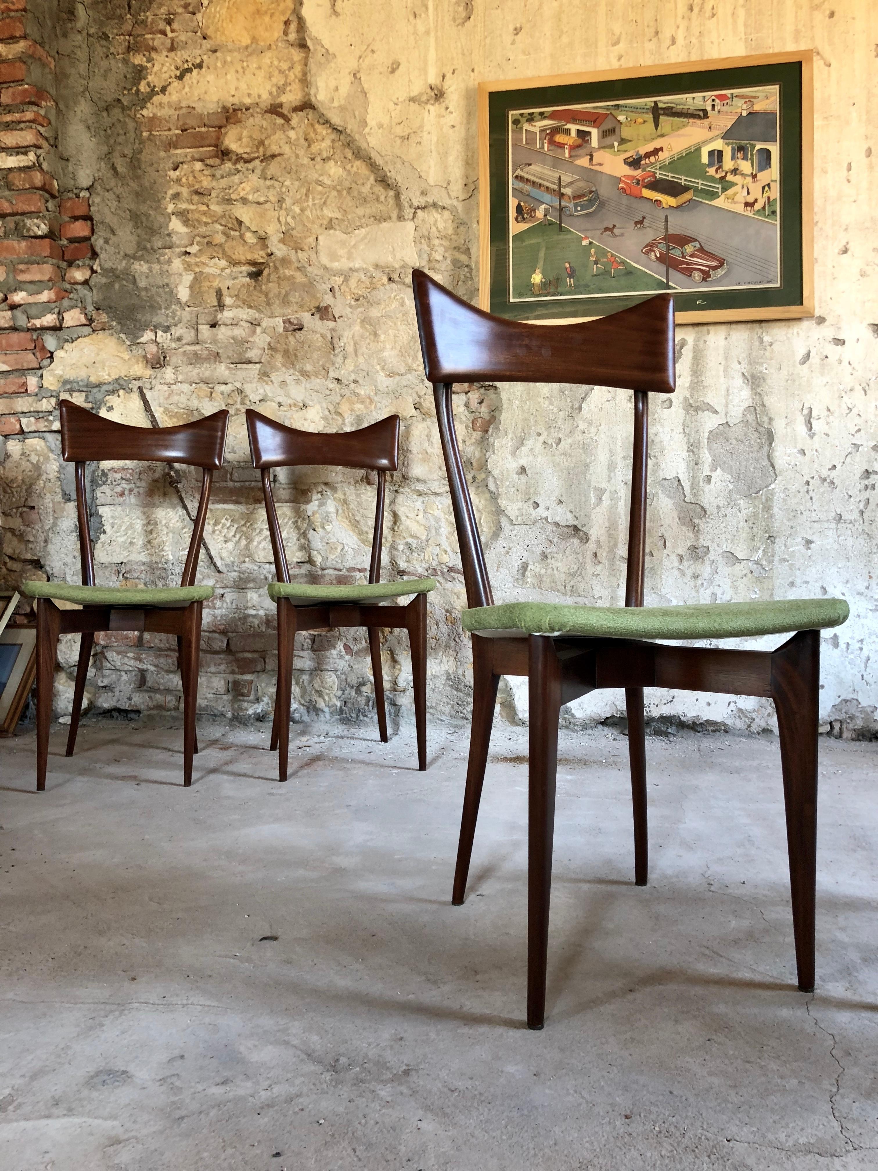 Italian Ico Parisi and Luisa Parisi Dining Chairs for Ariberto Colombo, 1948, Set of 6