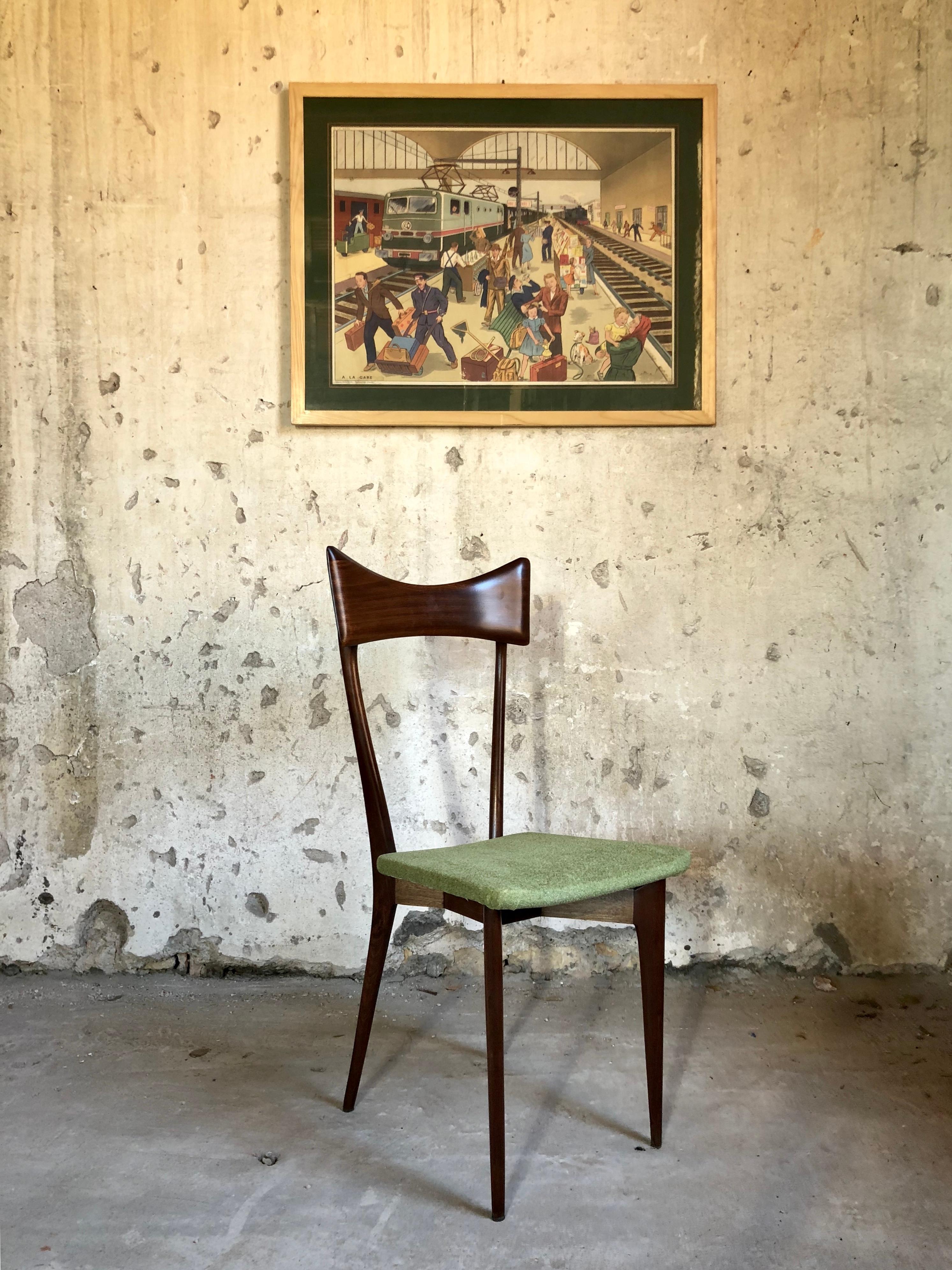 Mid-20th Century Ico Parisi and Luisa Parisi Dining Chairs for Ariberto Colombo, 1948, Set of 6