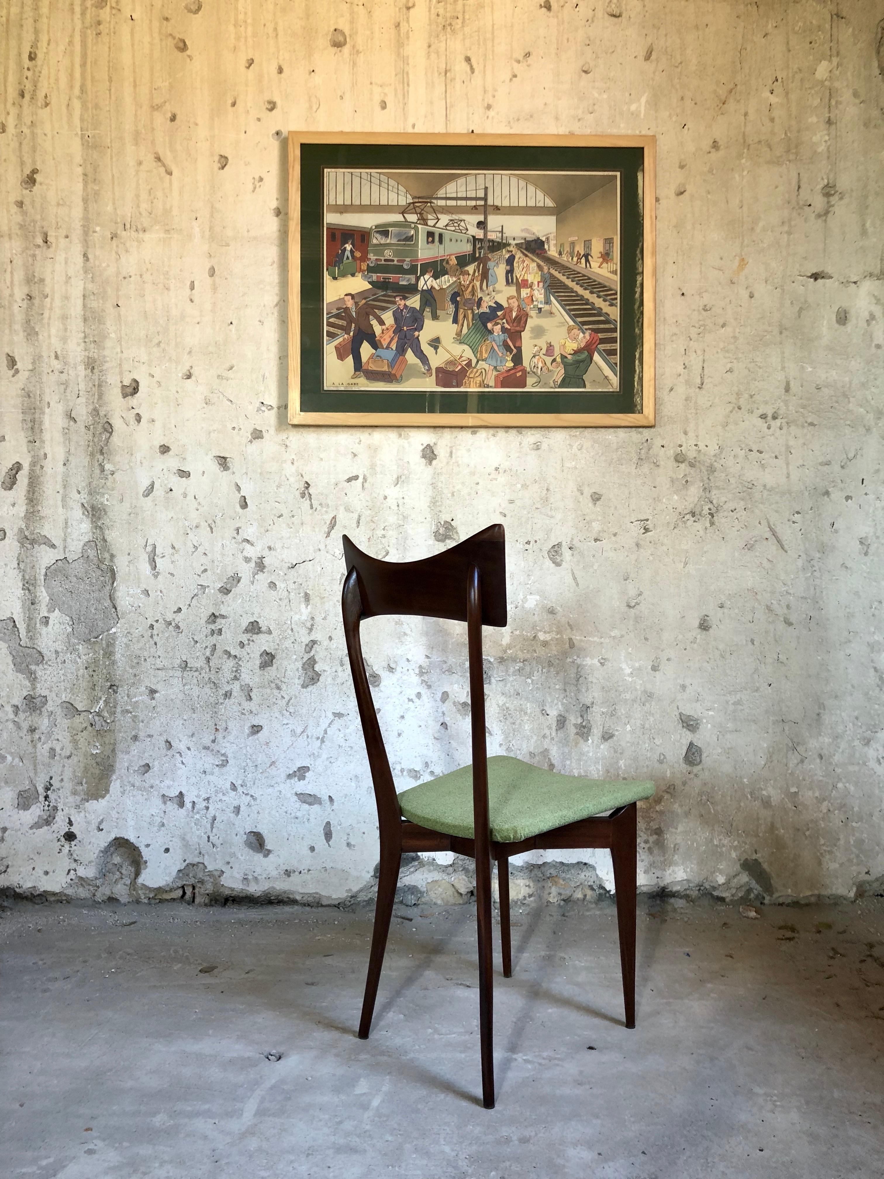 Ico Parisi and Luisa Parisi Dining Chairs for Ariberto Colombo, 1948, Set of 6 1