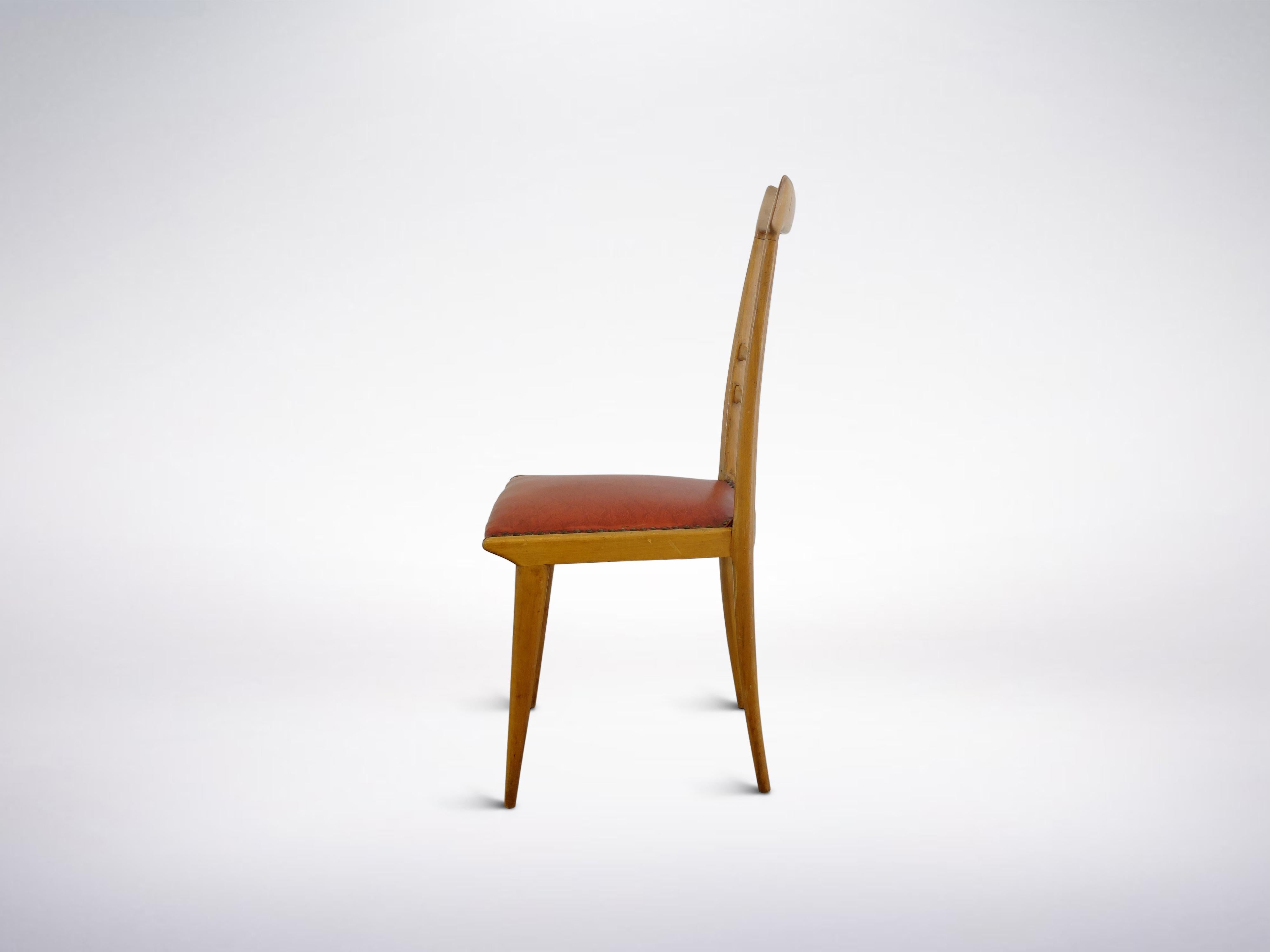 Ico Parisi and Luisa Parisi, Italian Mid-Century Set of 4 Dining Chair, 1950 In Good Condition For Sale In Milan, IT