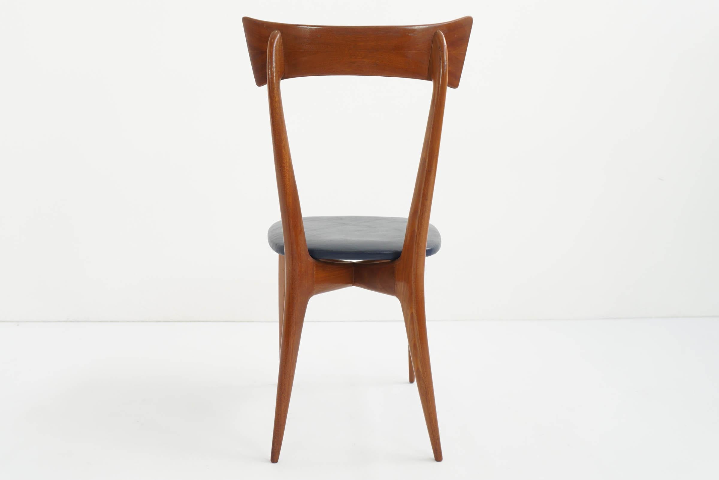 Mid-Century Modern Ico Parisi and Luisa Parisi set of 6 Chairs for Ariberto Colombo