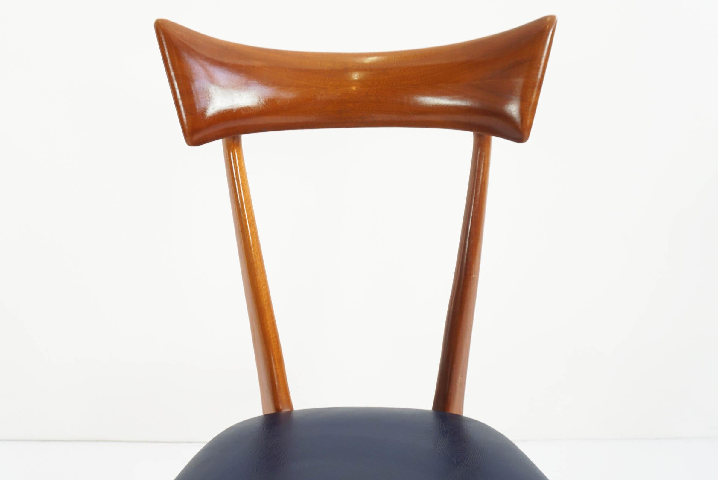 Upholstery Ico Parisi and Luisa Parisi set of 6 Chairs for Ariberto Colombo