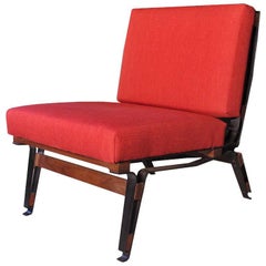 Ico Parisi Armchair Model 856, Cassina 1958, Wood and Metal