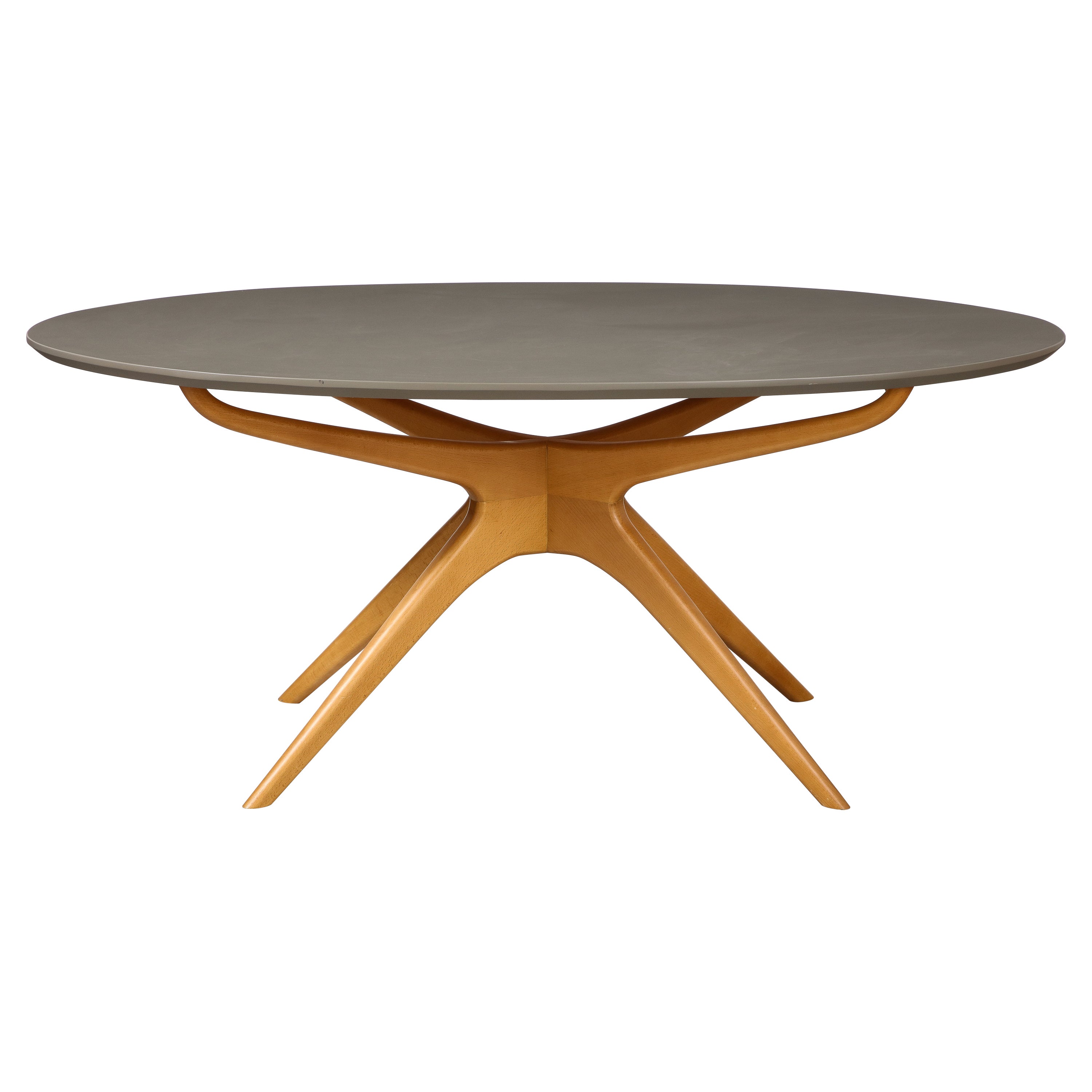 Ico Parisi Att. Dining Table with Oval Top, Italy, circa 1950