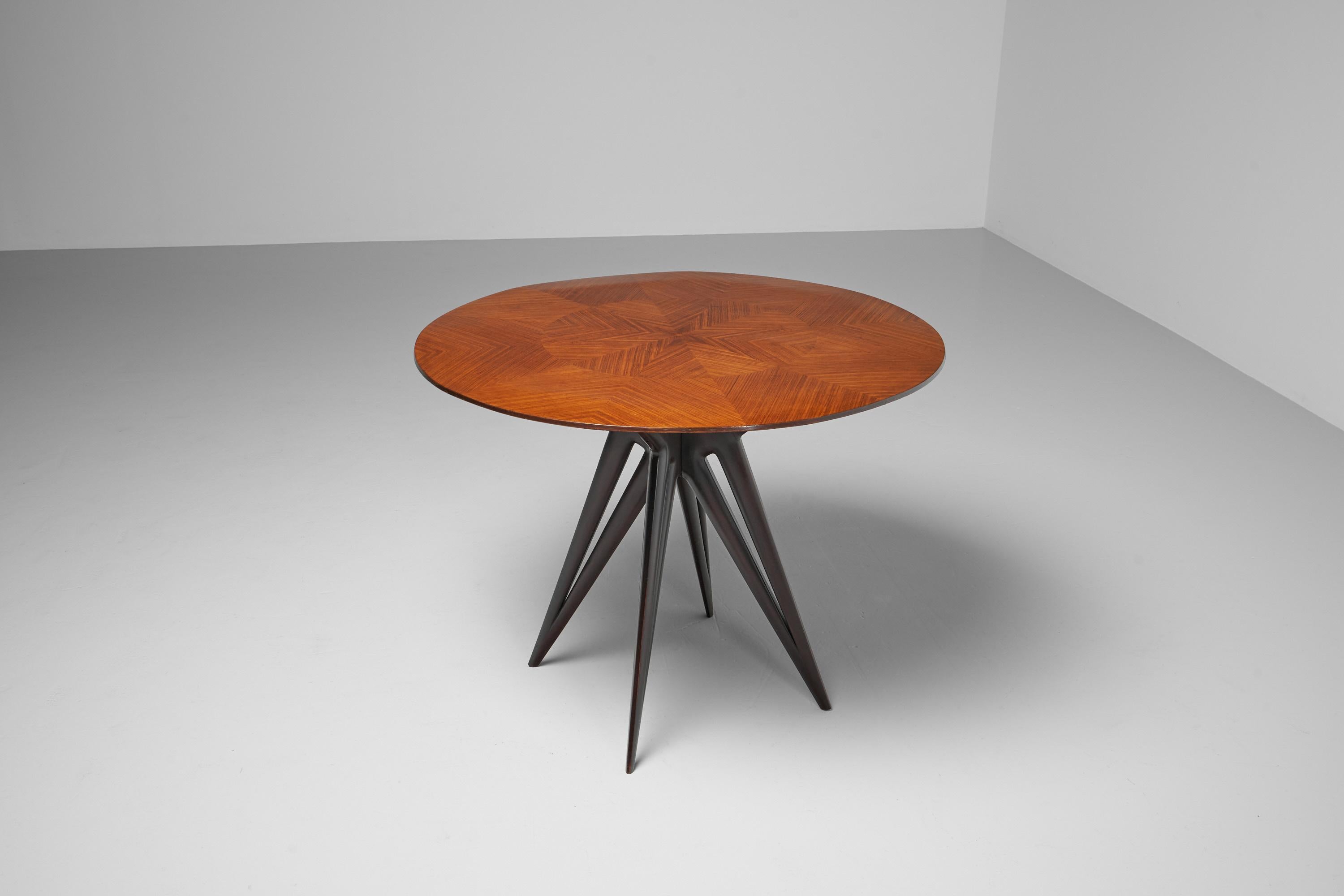 Mid-Century Modern Ico Parisi Attributed Dining Table Italy 1950 For Sale