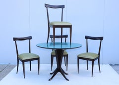 Ico Parisi Attributed Game Table And Chairs 1950's Modern