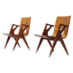 Ico Parisi Attributed Lounge Chairs, Italy, 1950 Ico Parisi Attributed Lounge Chairs, Italy, 1950