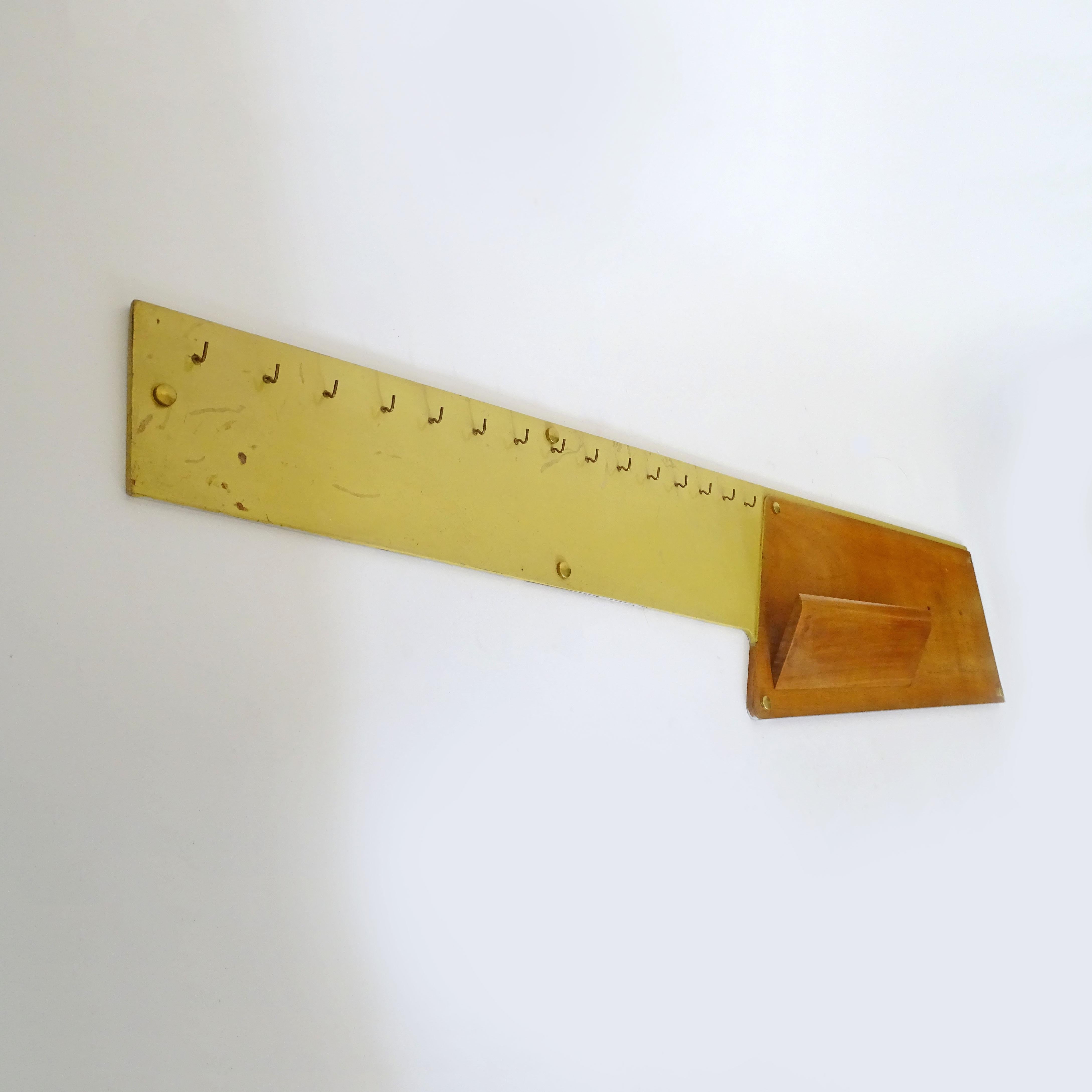 Ico Parisi Bespoke Wall Key Rack, Letter Holder and Wall Phone Station, 
Italy 1950s
Provenance Villa M, Como, Italy