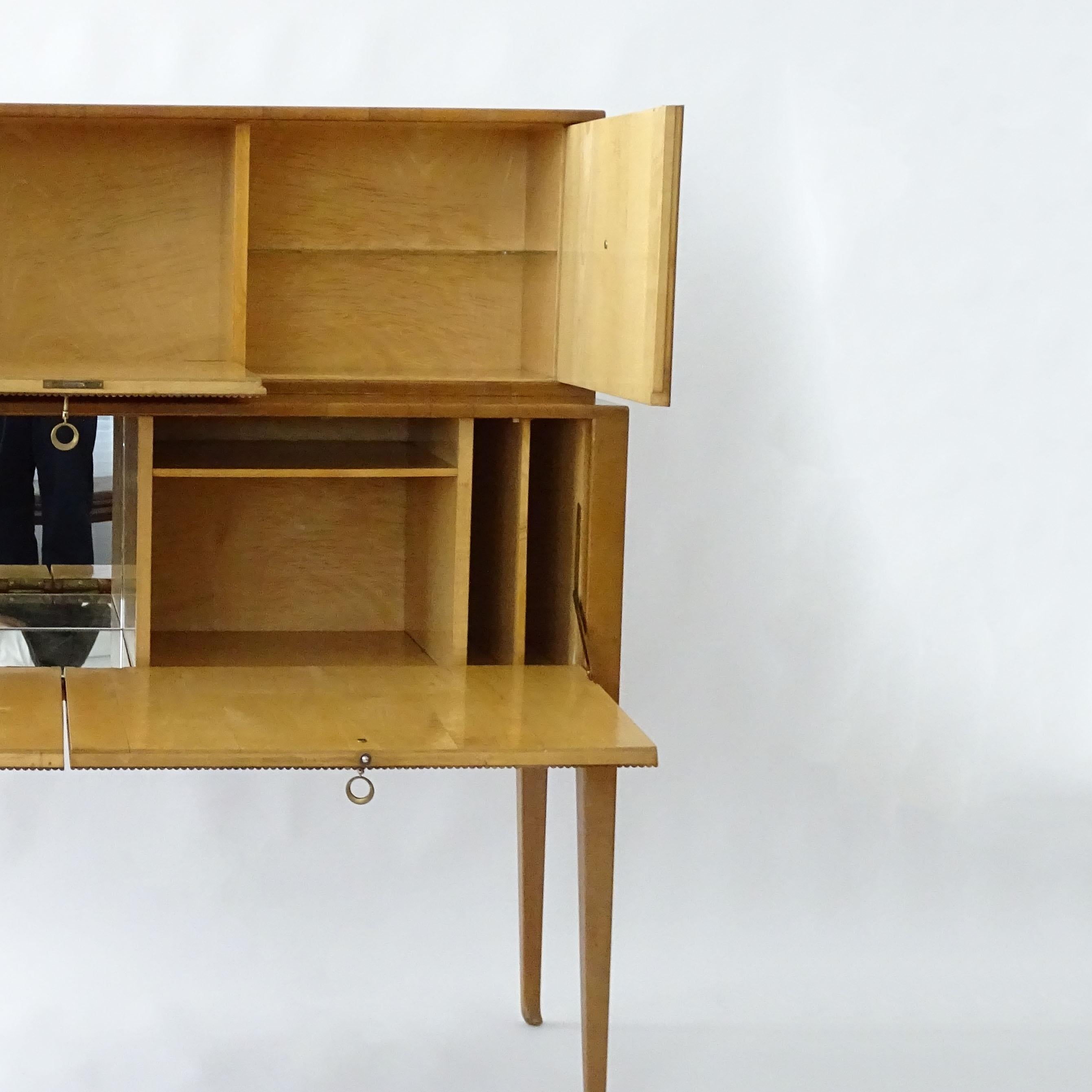 Ico Parisi Cabinet and Dry Bar Manufactured by De Baggis, Italy 1950s For Sale 7