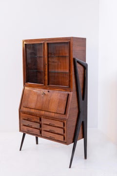 Ico Parisi Cabinet Trumeau for Fratelli Rizzi in Wood and Glass