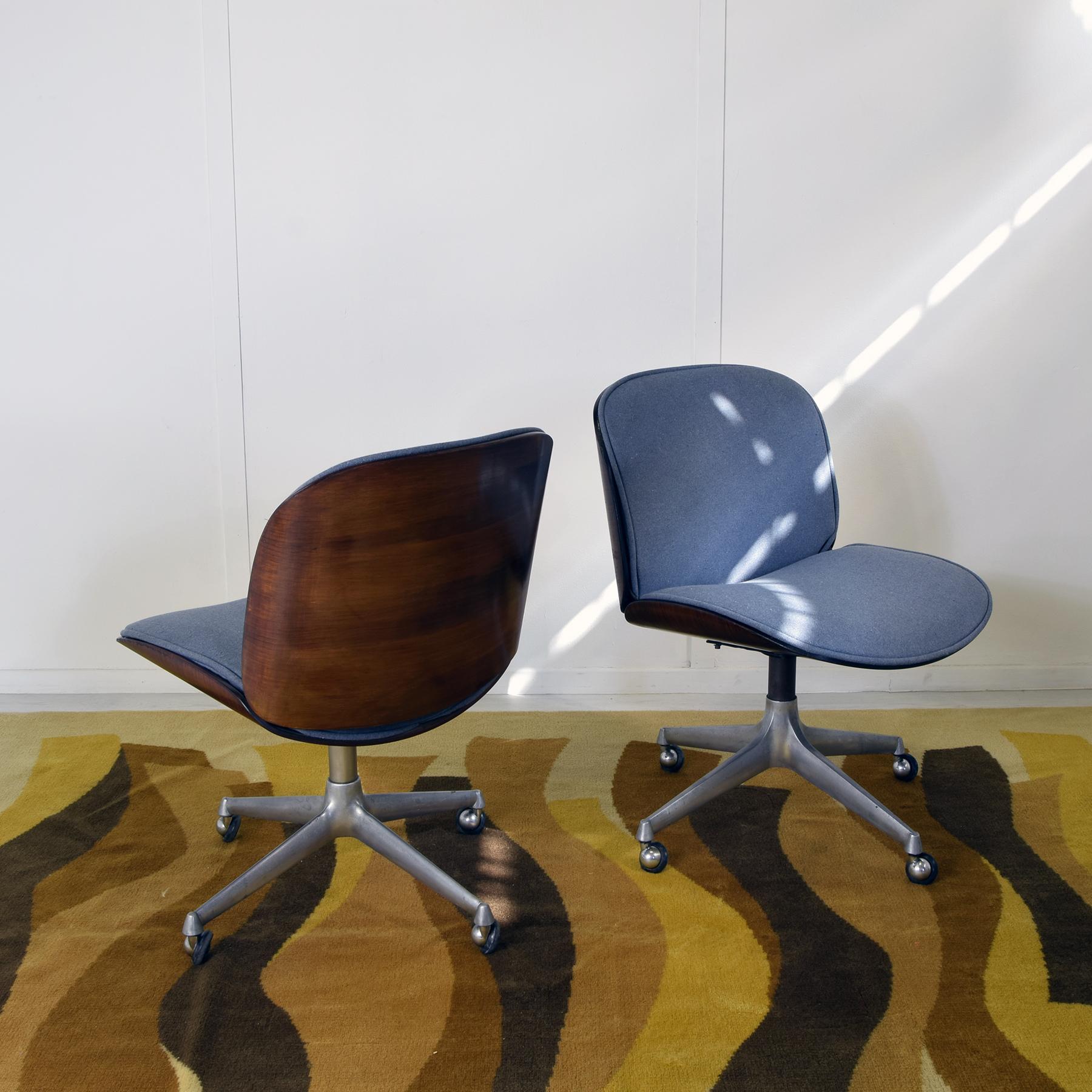 Italian Ico Parisi chairs for MIM Rome 1970s