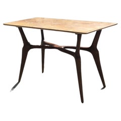 Ico Parisi Coffe Table Wood Marble Italy, 1950