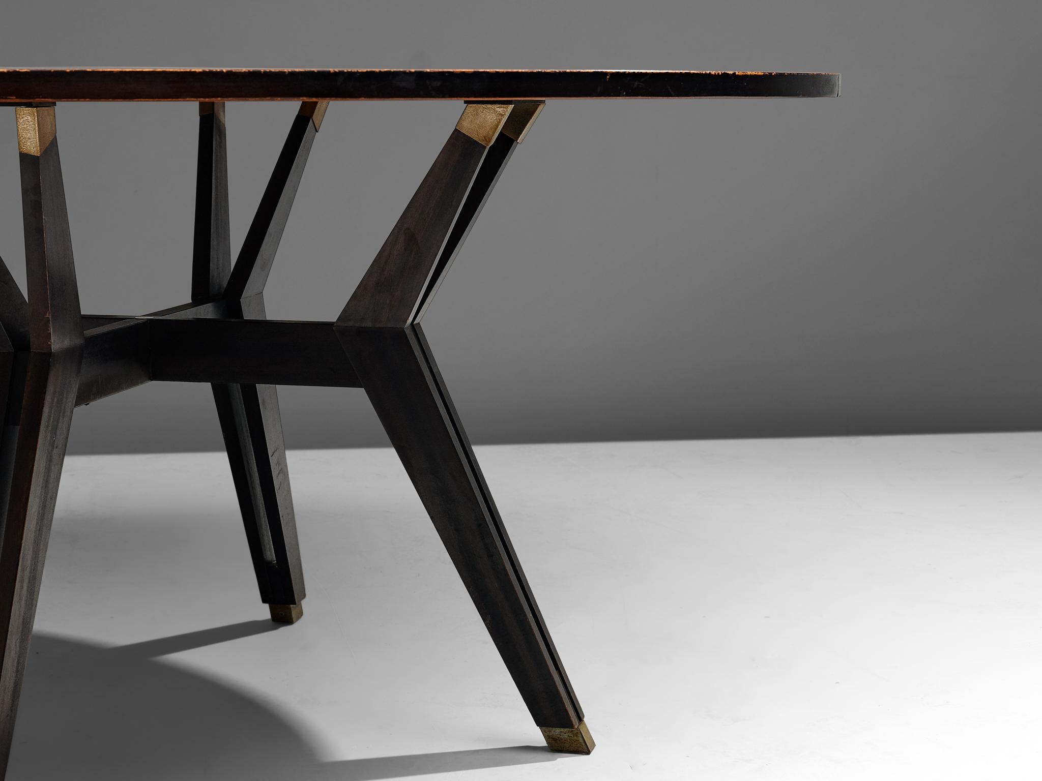 Italian Ico Parisi Dining Table in Rosewood for MIM Roma