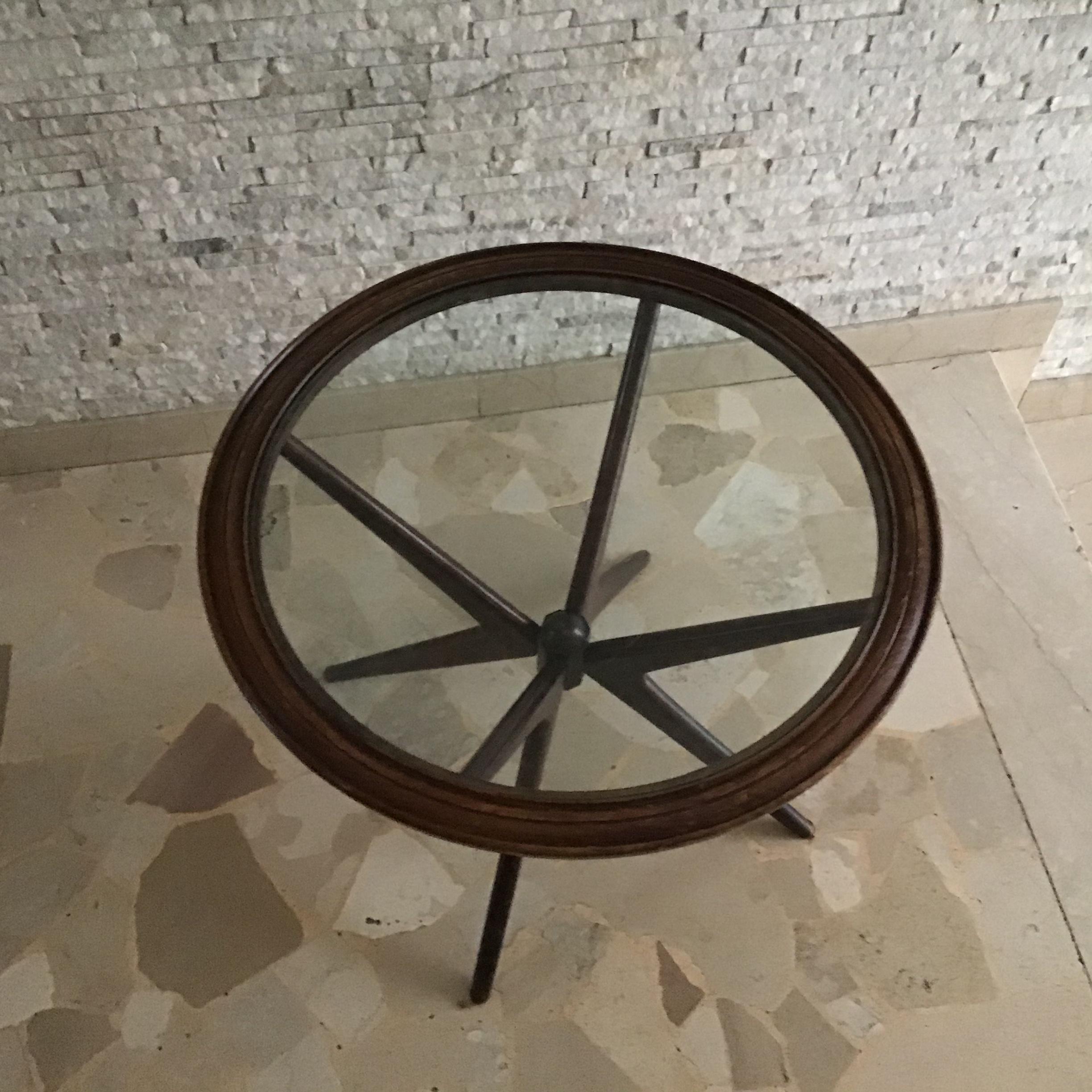 Ico Parisi Coffee Table Wood Glass, 1950, Italy  For Sale 6