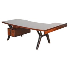 Ico Parisi Complete "Tolomeo" Executive Desk with Drawers, MIM Roma, 1958 Italy