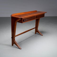 Ico Parisi Console in Walnut and Cherrywood, Italy, 1950's