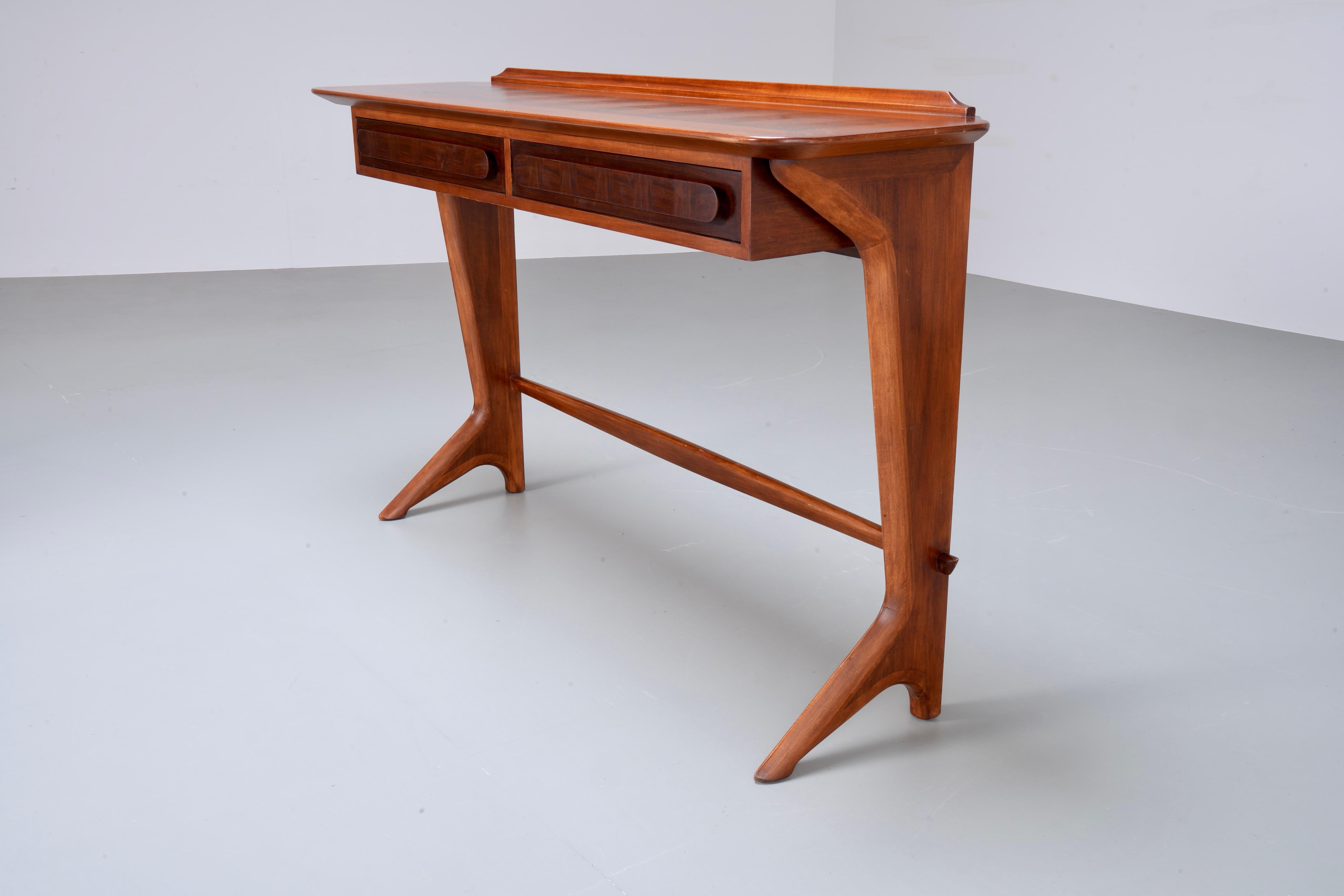 Italian Ico Parisi Console in Walnut, Italy, 1950's For Sale
