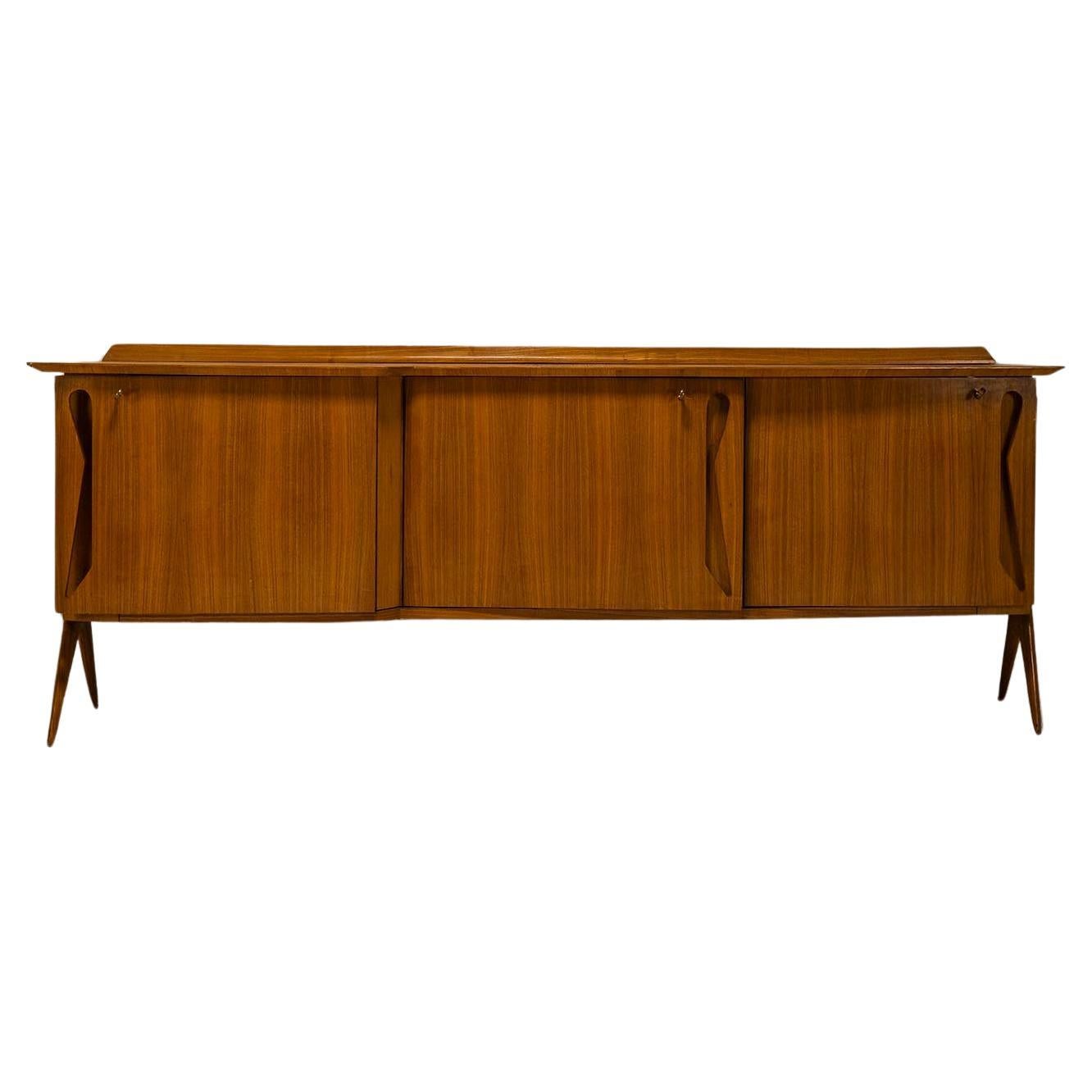 Ico Parisi Credenza in Teak Executed by Fratelli Rizzi, Italy 1950s