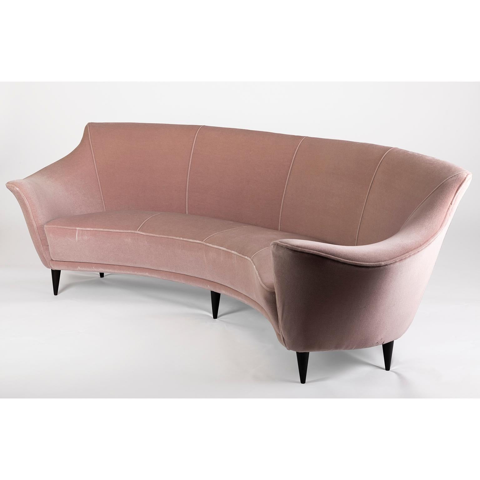 Ico Parisi Curved Four Seat Sofa, Italy, 1951 For Sale 11