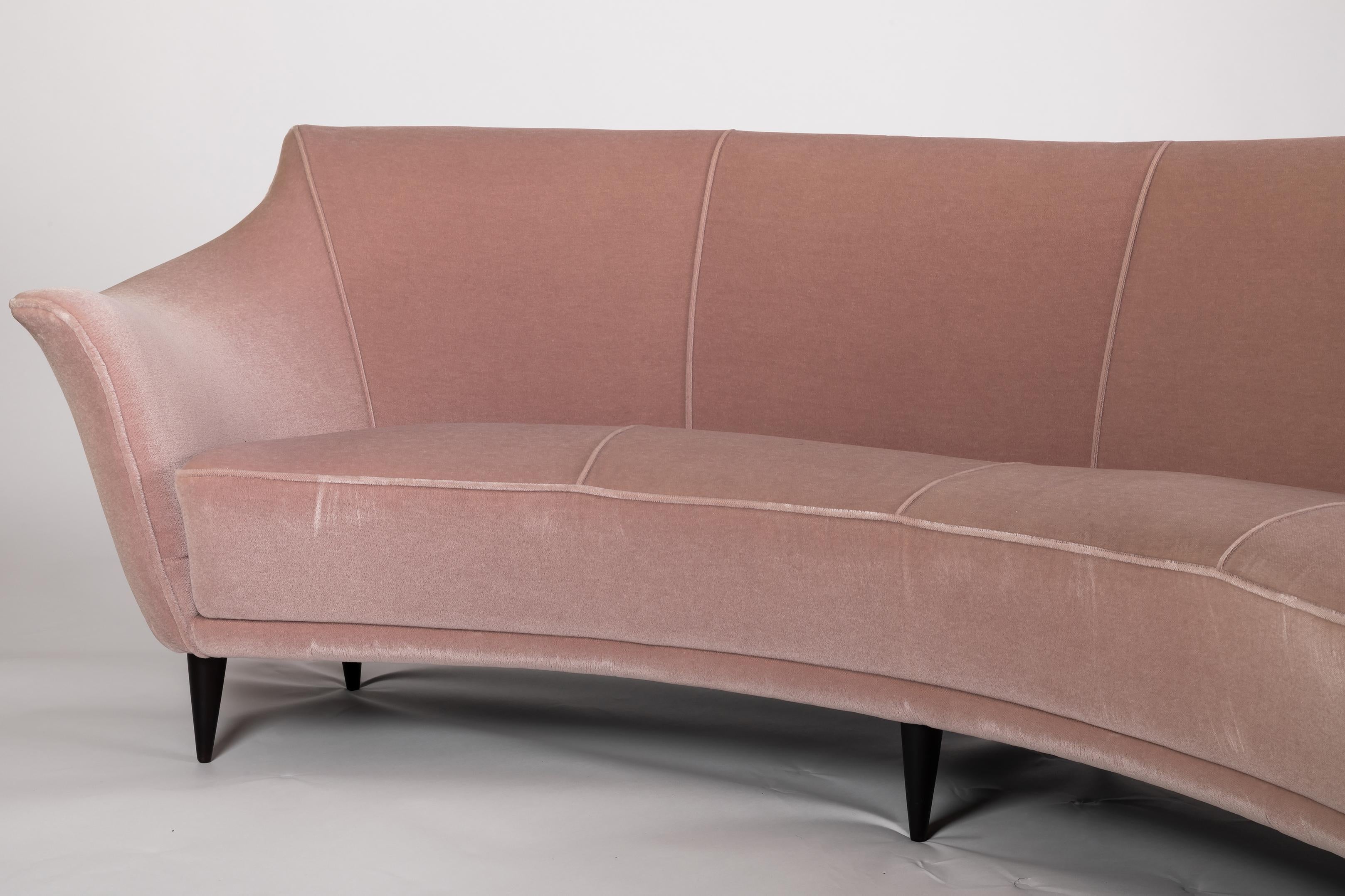 Ico Parisi Curved Four Seat Sofa, Italy, 1951 For Sale 12