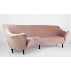 Ico Parisi Curved Four Seat Sofa, Italy, 1951