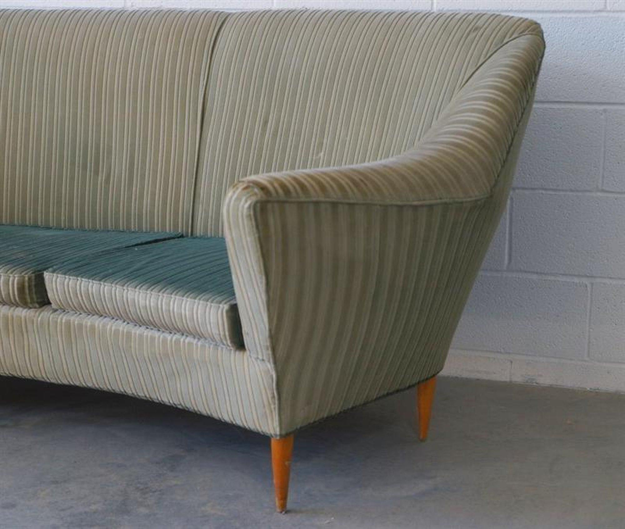 Fabric Ico Parisi Curved Sofa
