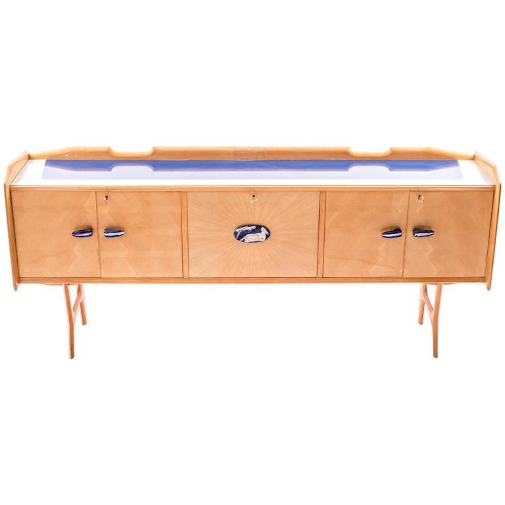 Mid-Century Modern Ico Parisi Dining Set with Table, 6 Chairs and Sideboard 1960s For Sale