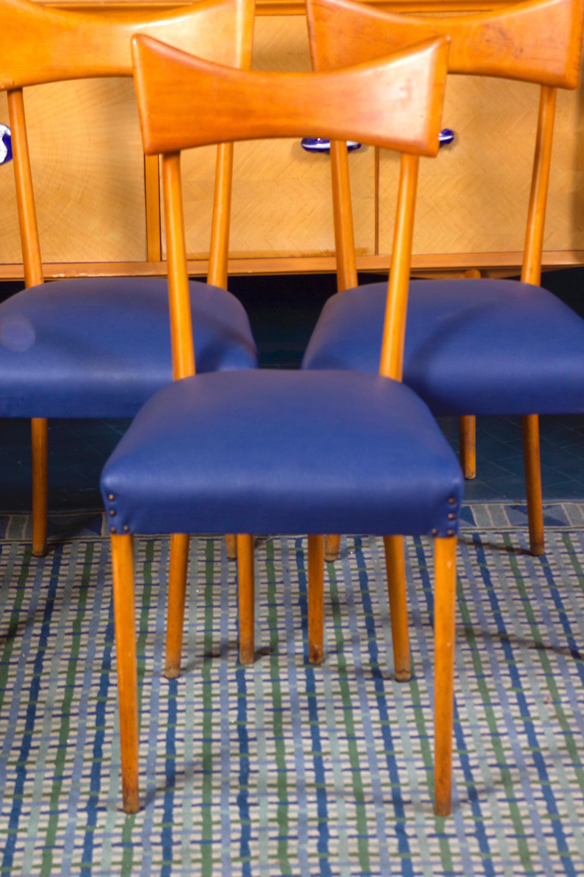Table de salle à manger et six chaises Ico Parisi des années 1960 en vente 4