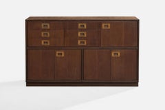 Ico Parisi, Cómoda, Madera, Latón, Italia, Años 60