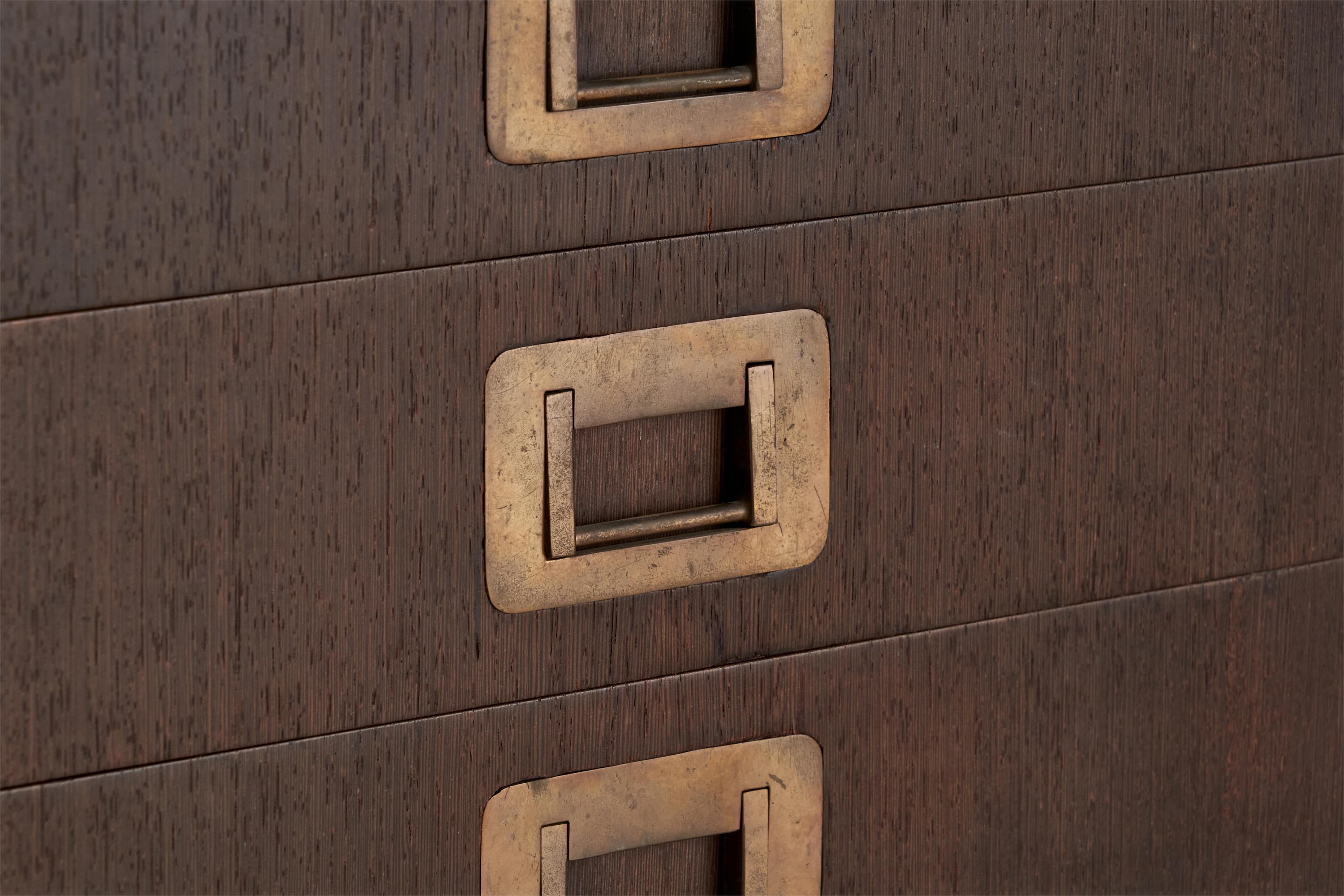 Italian Ico Parisi, Dresser, Wood, Brass, Italy, 1960s For Sale