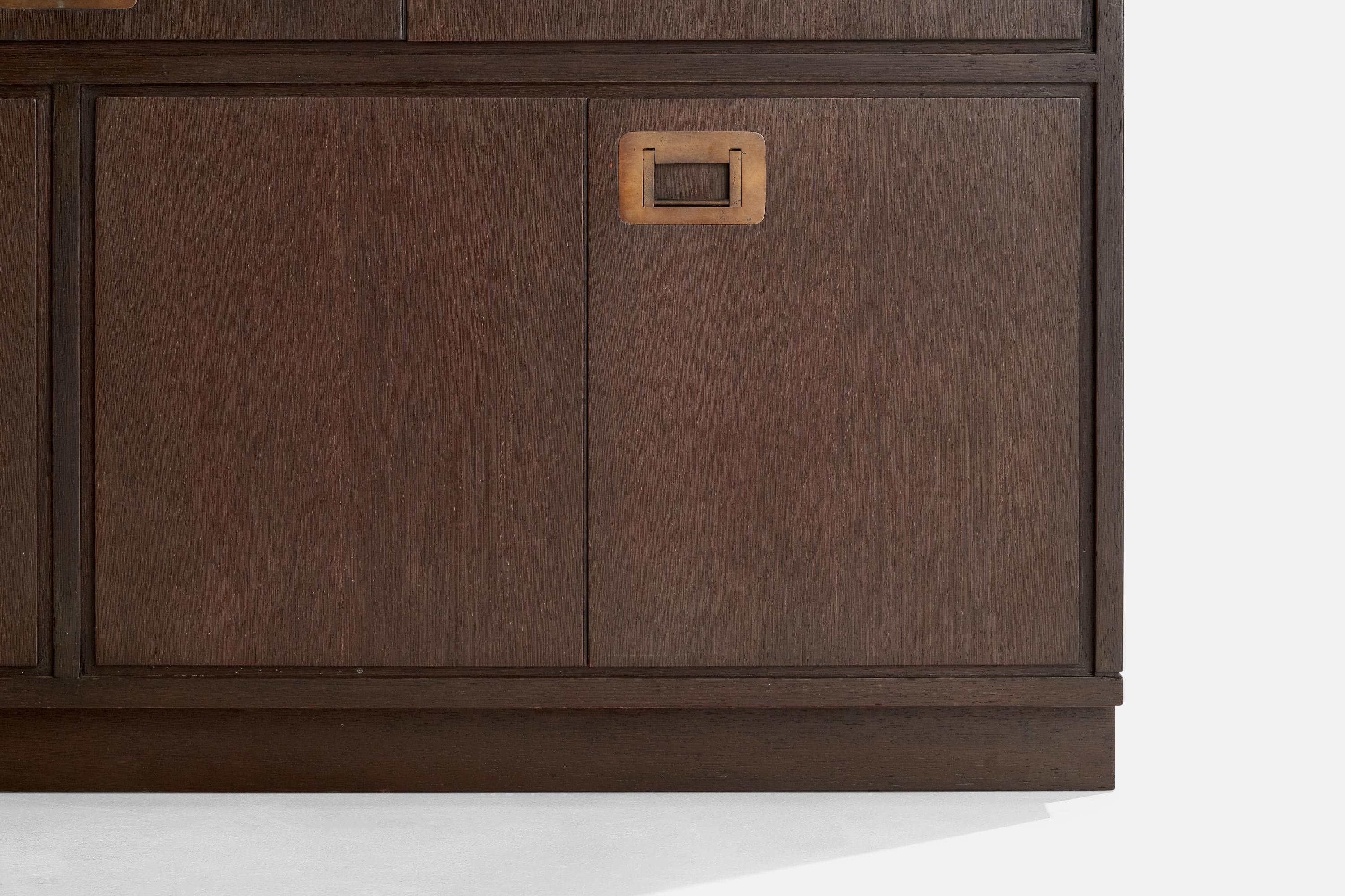 Ico Parisi, Dresser, Wood, Brass, Italy, 1960s In Good Condition For Sale In High Point, NC