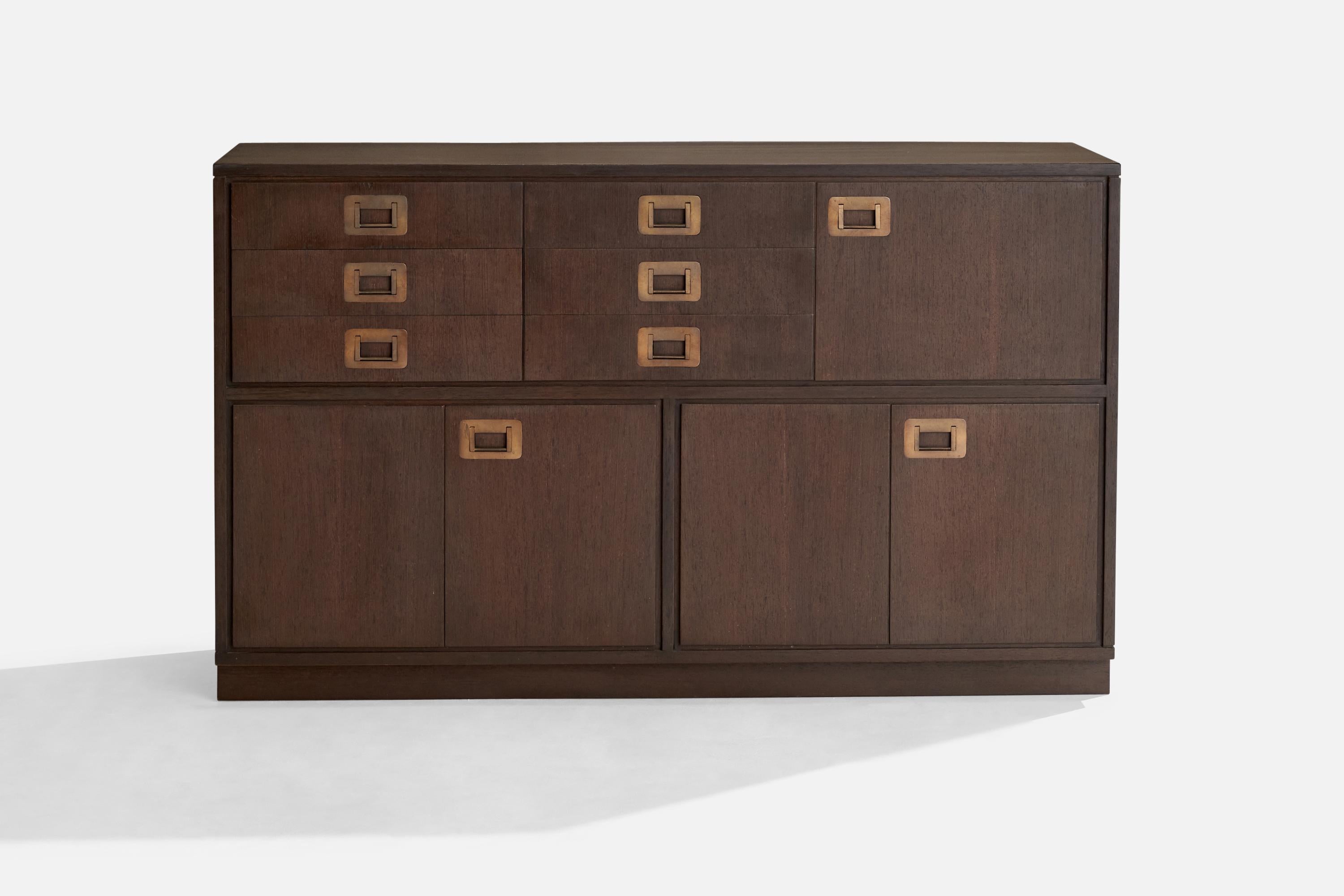 Ico Parisi, Dresser, Wood, Brass, Italy, 1960s For Sale 2