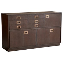 Ico Parisi, Dresser, Wood, Brass, Italy, 1960s