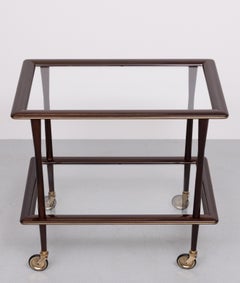 Ico Parisi  Ebonized walnut wood  serving card 1950s