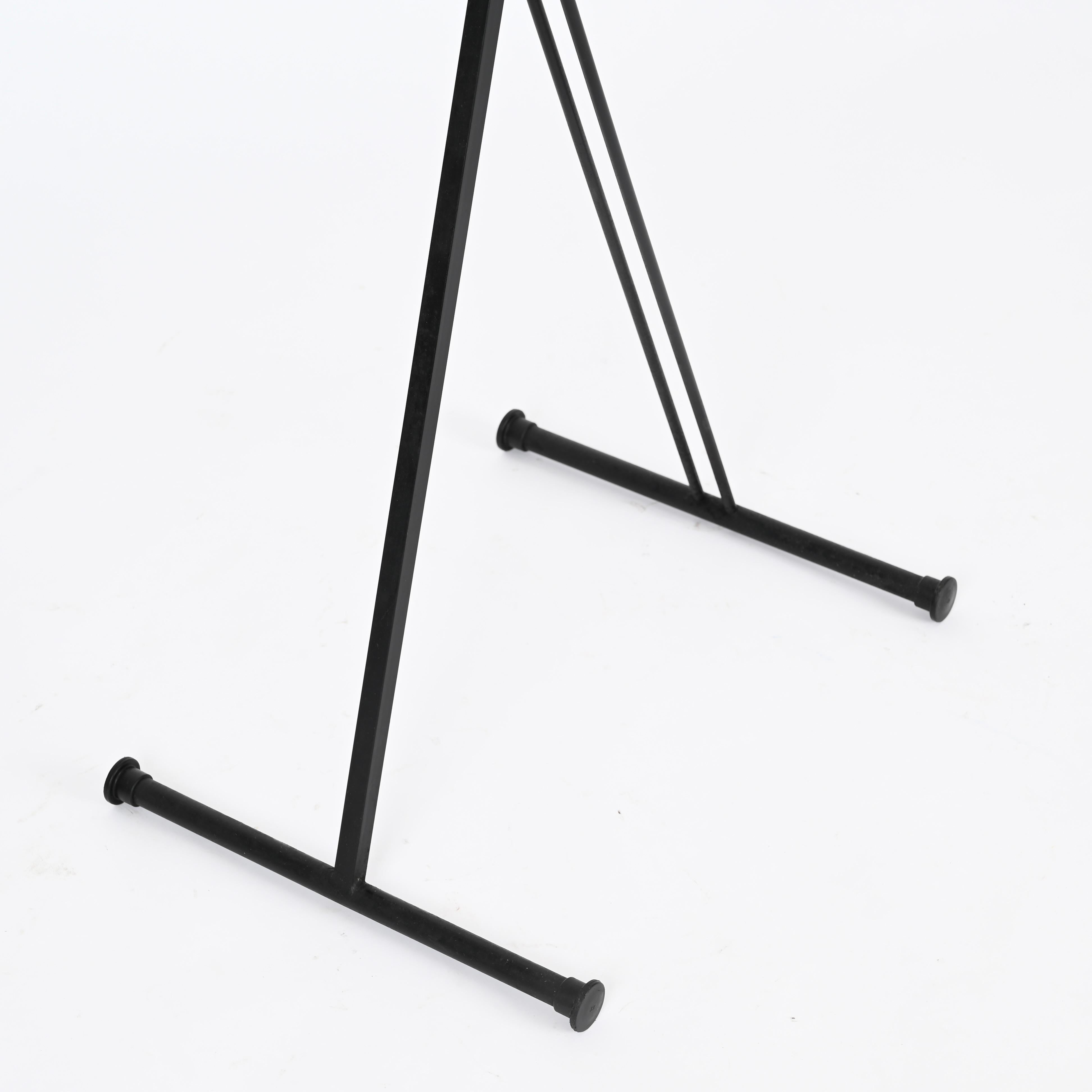 Ico Parisi Perchero Valet Plegable de Haya y Latón para Reguitti, Italia 1960 Italiano en venta