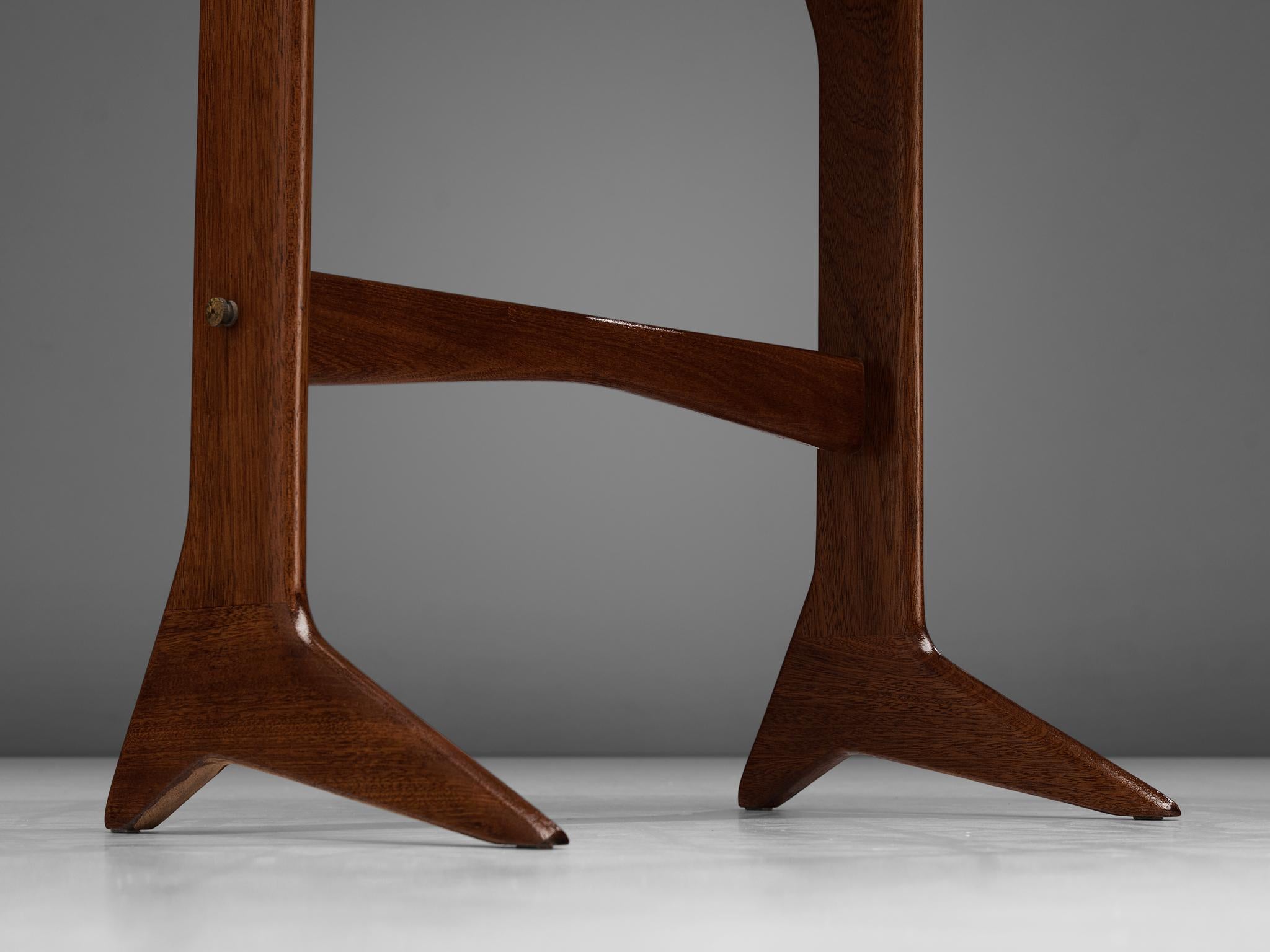 Mid-20th Century Ico Parisi for Angelo de Baggis Pair of Side Tables in Mahogany  For Sale