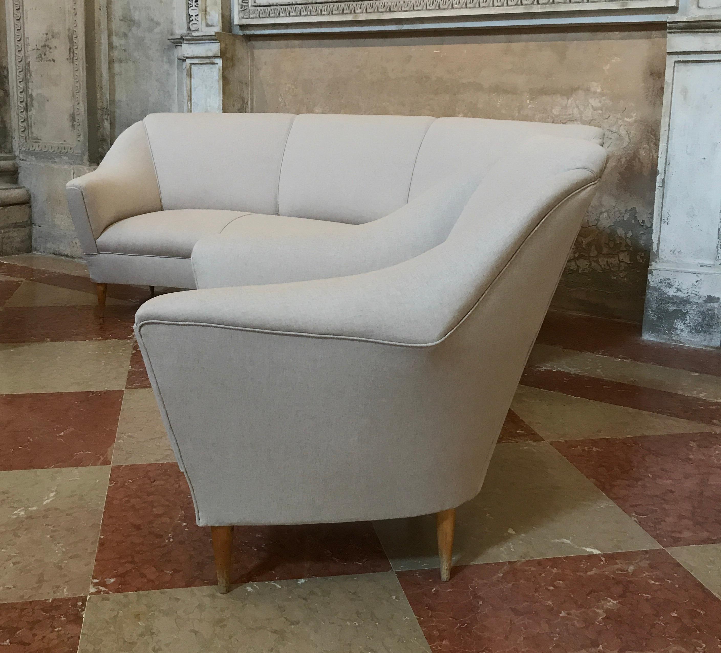 Ico Parisi for Ariberto Colombo Armchairs and Sofa For Sale 2