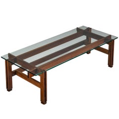 Ico Parisi for Cassina '751' Coffee Table in Dark Wood and Glass