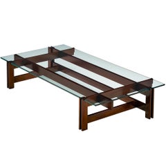 Ico Parisi for Cassina '751' Coffee Table in Dark Wood and Glass