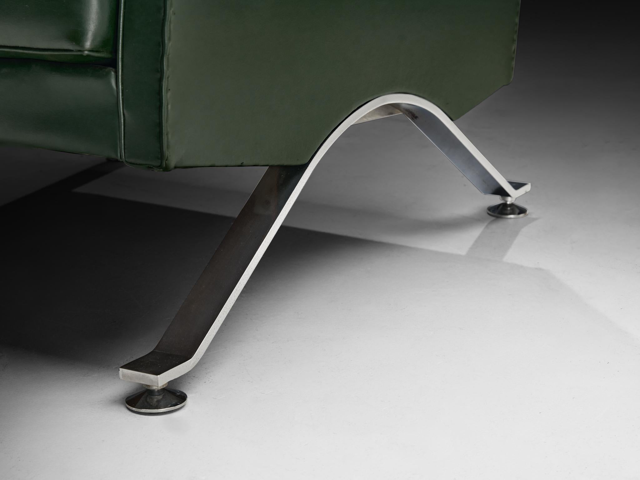 Ico Parisi per Cassina Coppia di sedie da salotto '875' con tappezzeria Greene & Greene in vendita 4