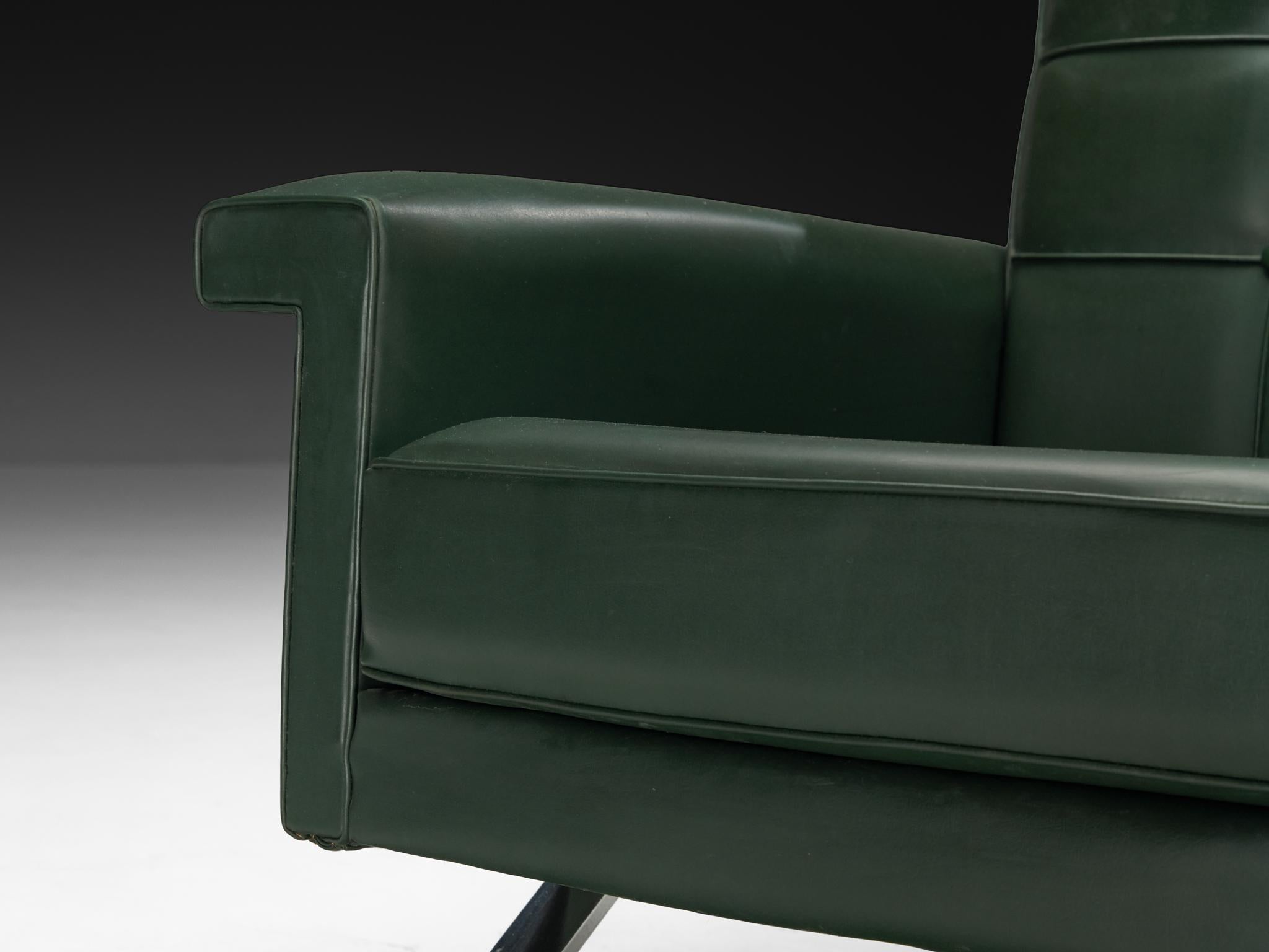Ico Parisi per Cassina Coppia di sedie da salotto '875' con tappezzeria Greene & Greene in vendita 1