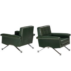 Ico Parisi per Cassina Coppia di sedie da salotto '875' con tappezzeria Greene & Greene